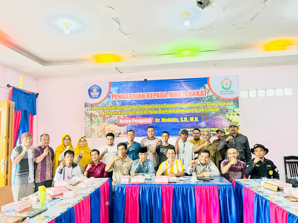 Dosen Fakultas Hukum Unimal Berikan Pendampingan Penyusunan Qanun Pengelolaan Terumbu Karang